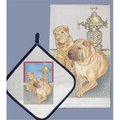 Bakebetter Dish Towel and Pot Holder Set - Shar-Pei BA2633813